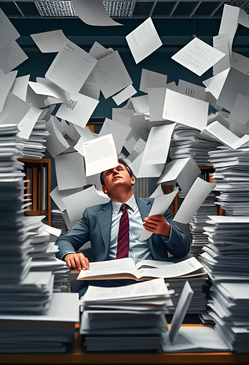 Image showing AI icons handling different administrative tasks